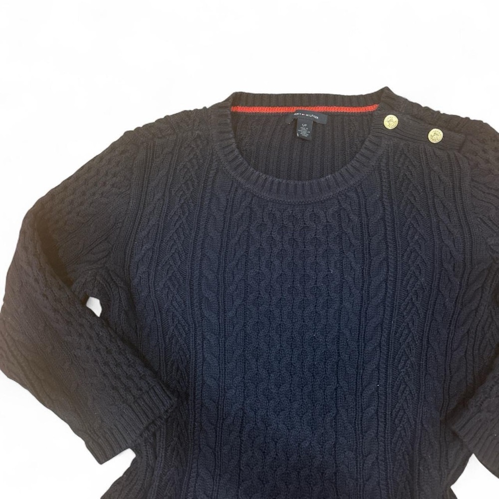 Tommy Hilfiger Navy Sweater with Red Trim